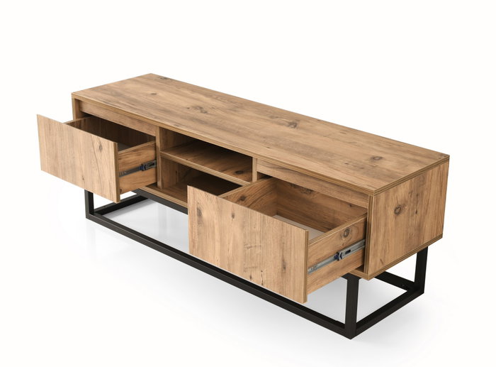 Hanah Home Belinda 180 Soporte de TV Negro y Pino